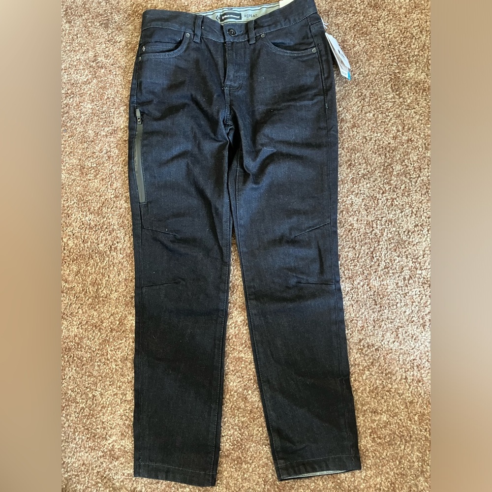 Black Diamond Mission Wool Pants Jeans Climbing NEW, Sizes 6 AND 8